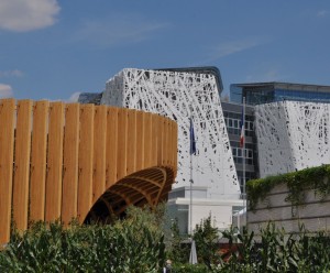 French Pavilion (L), Italian Pavilion (R)