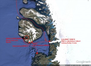 Route map - Disko Bay