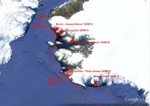 Route map - Thule area