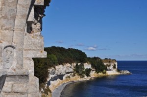 View of Stevns Klint from the church balcony