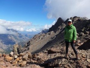 Bocca Crucetts (2600m) with Monte Cinto (2706m) behind