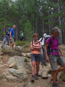 Thunder finally came! We had to return to the lower path to Bavella