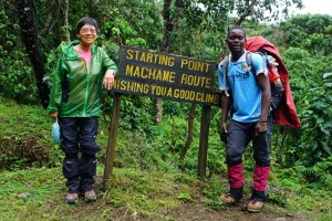 Sanke, my guide at the start of the 7-day Machame Route Trek, November 19, 2016