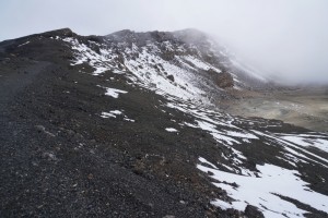 View of Kibo Peak from the rim close to Stella Point