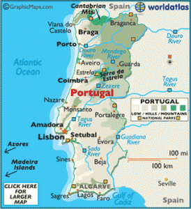 map of portugal